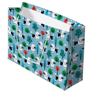 Poodle in the park large gift bag