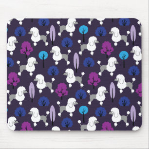 Poodle in the park mouse pad