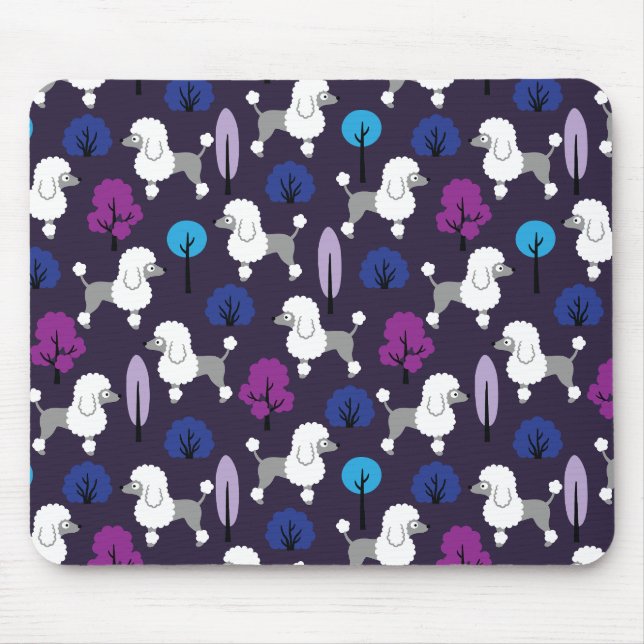 Poodle in the park mouse pad (Front)