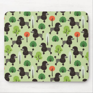 Poodle in the park mouse pad