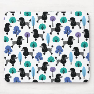 Poodle in the park mouse pad