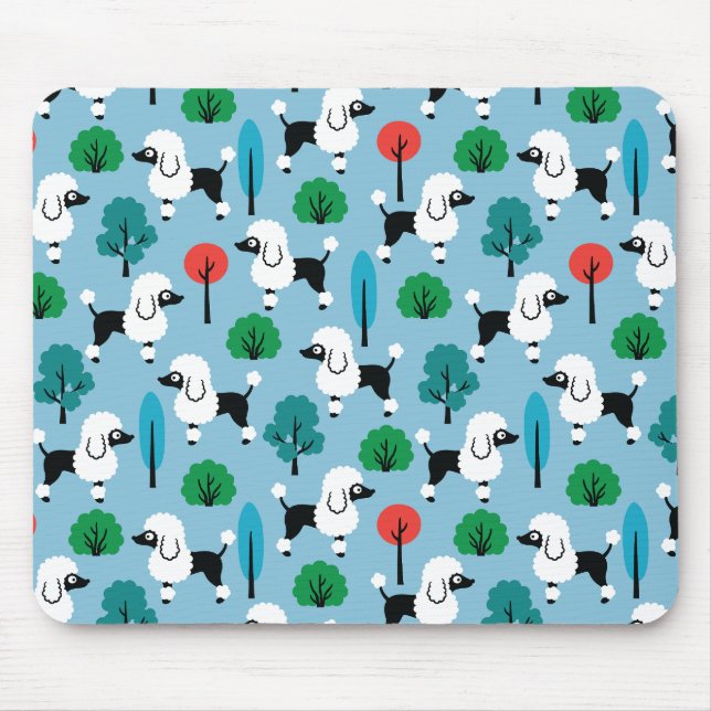 Poodle in the park mouse pad (Front)