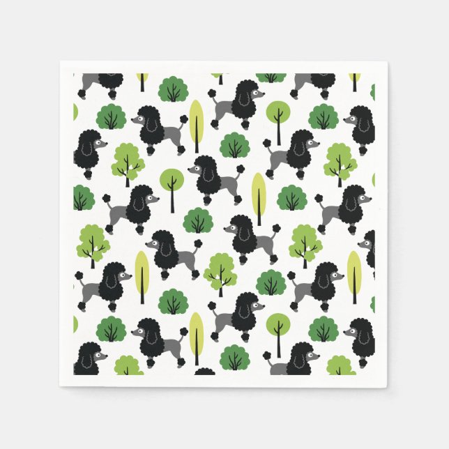 Poodle in the park napkin (Front)