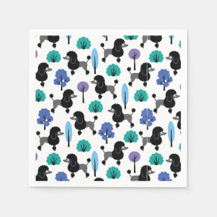 Poodle in the park napkin