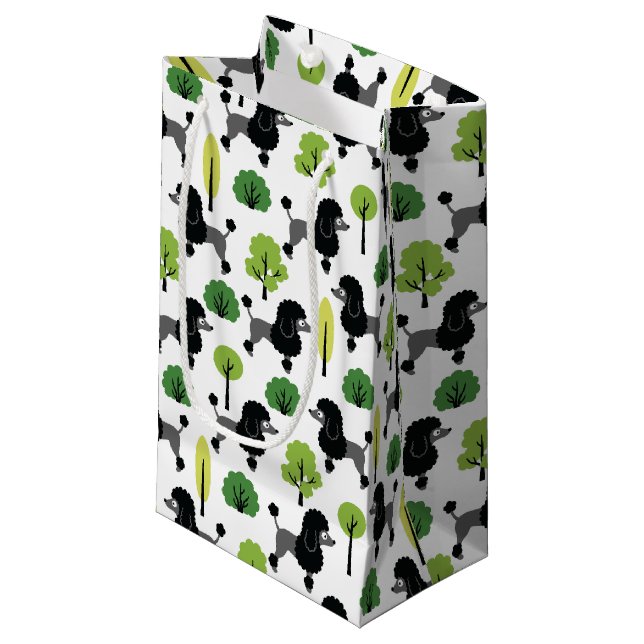 Poodle in the park. small gift bag (Front Angled)
