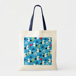 Poodle in the park tote bag