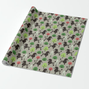 Poodle in the park Wrapping Paper