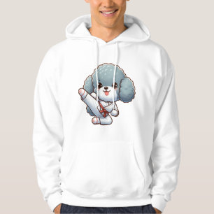Poodle karate high kick martial arts hoodie