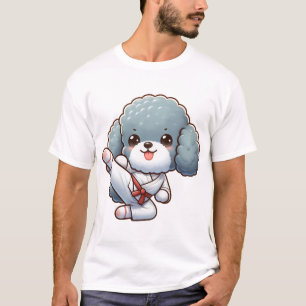 Poodle karate high kick martial arts T-Shirt