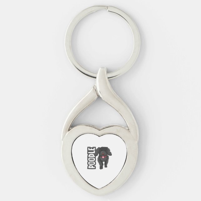 Poodle Key Ring (Front)