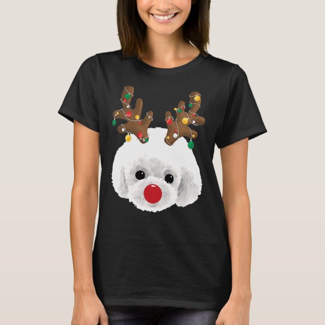 Poodle L _ Christmas T-Shirt (Front)