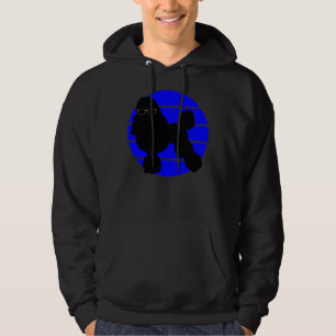 Poodle Leopard Skin Sunglasses Blue Sunset Hoodie