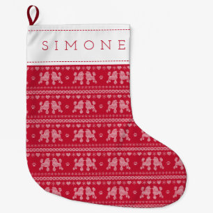 Poodle Love Custom Christmas Stocking