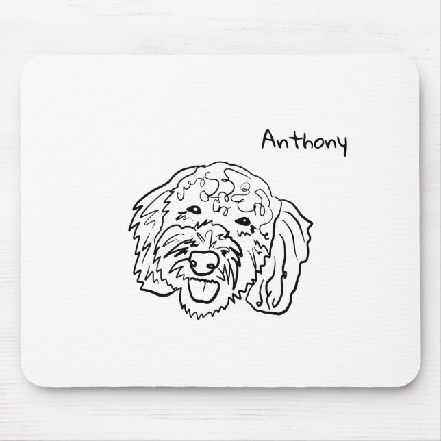 Poodle Love - Customisable Mouse Pad (Front)