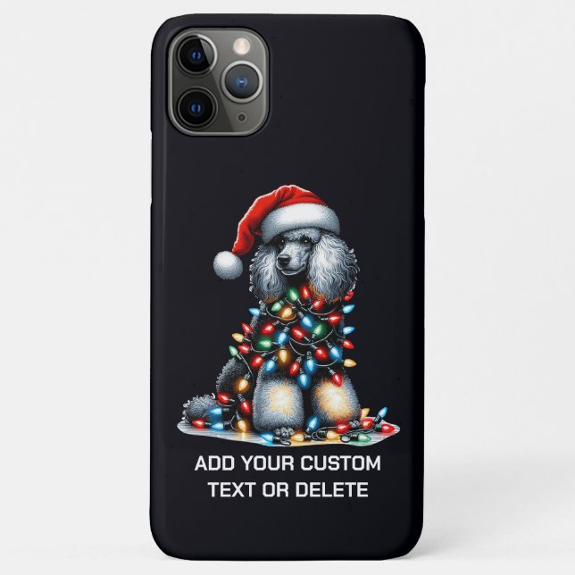 Poodle Lover Christmas Light Animal Lover Case-Mate iPhone Case (Back)