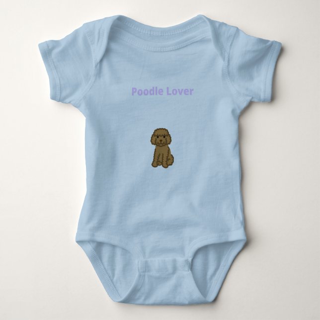 Poodle Lover - Poodle Baby Bodysuit (Front)