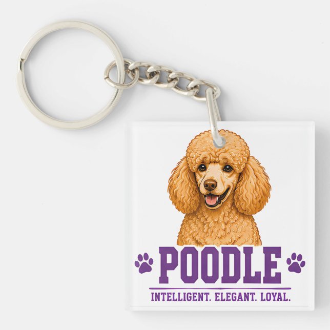 🐾 Poodle Lover Sign 🐾 Key Ring (Front)