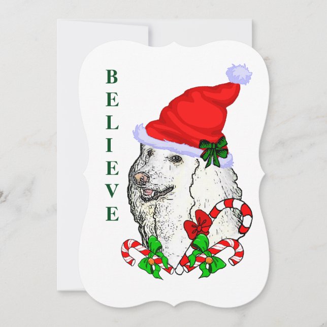 Poodle Lovers Christmas Holiday Card (Front)