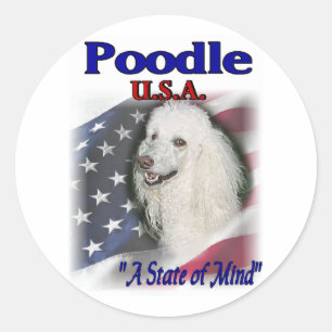 Poodle Lovers Gifts Classic Round Sticker