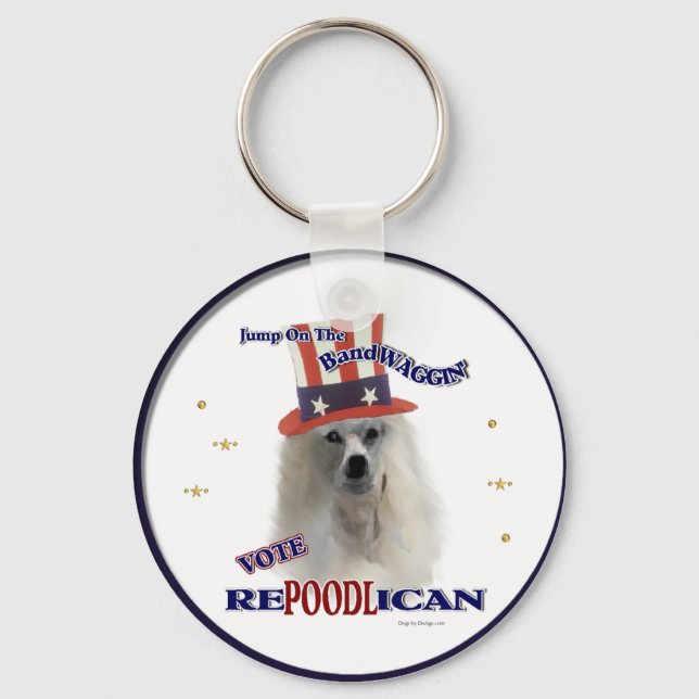 POODLE  Lovers Gifts Key Ring (Front)