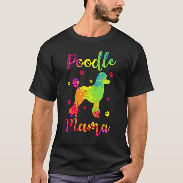 Poodle Mama Dog Breeders Pet Water Retriever Mothe T-Shirt (Front)