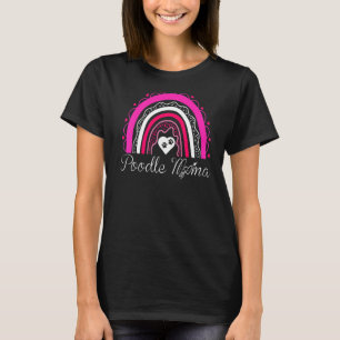 Poodle Mama Dog  Rainbow Poodle Mum T-Shirt