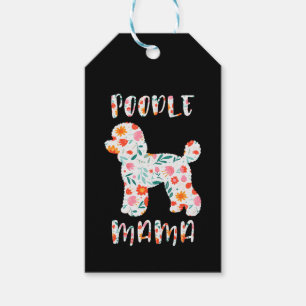 Poodle Mama Floral Dog Lover Gift Tags
