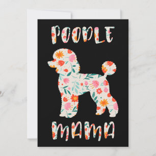 Poodle Mama Floral Dog Lover Invitation