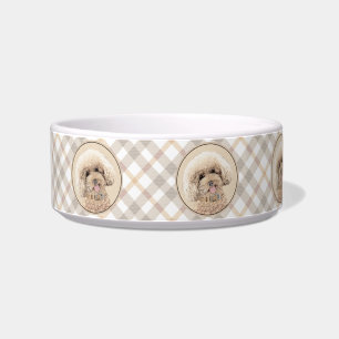 Poodle Miniature Toy Apricot Cream Brown Dog Art Bowl