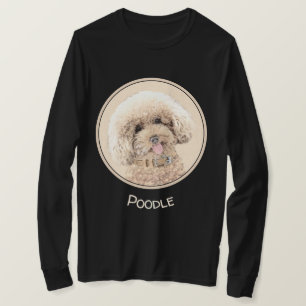 Poodle Miniature Toy Apricot Cream Brown Dog Art T-Shirt