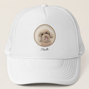 Poodle Miniature Toy Apricot Cream Brown Dog Art Trucker Hat