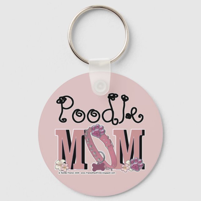 Poodle MOM Key Ring (Front)