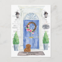 Poodle Moving Announcement Postcard