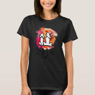 poodle mum and poodle lovers colourful T-Shirt
