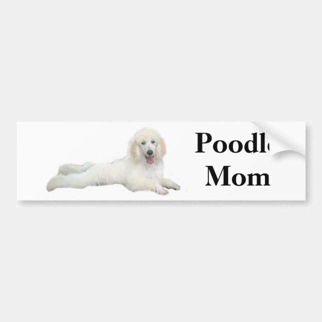 Poodle Mum Bumper Sticker (Front)