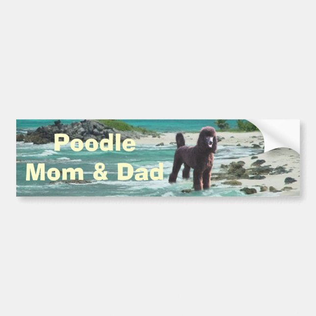 Poodle Mum & Dad Bumper Sticker (Front)
