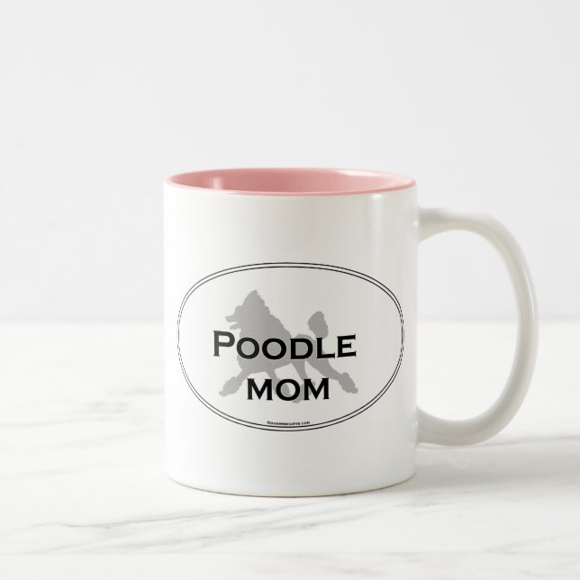 Poodle Mum Two-Tone Coffee Mug (Right)