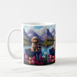 Poodle on a Paddle: A Scenic Adventure Coffee Mug