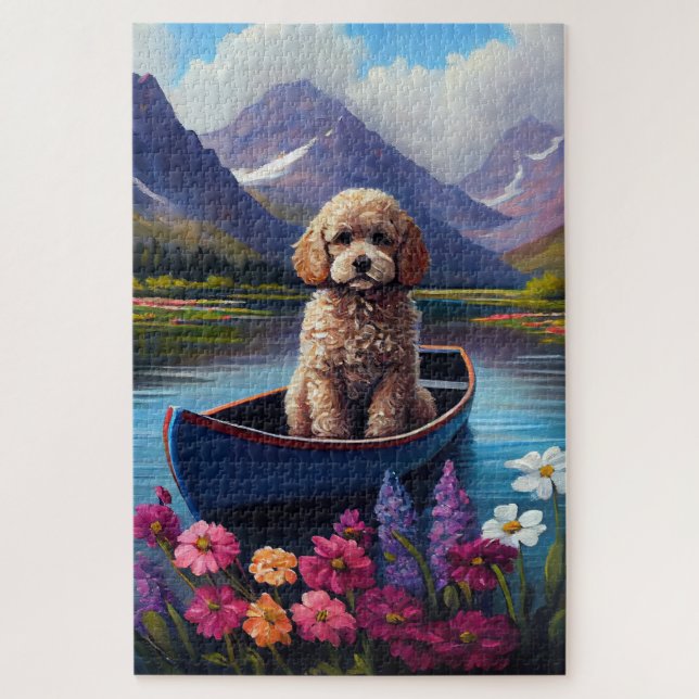 Poodle on a Paddle: A Scenic Adventure Jigsaw Puzzle (Vertical)