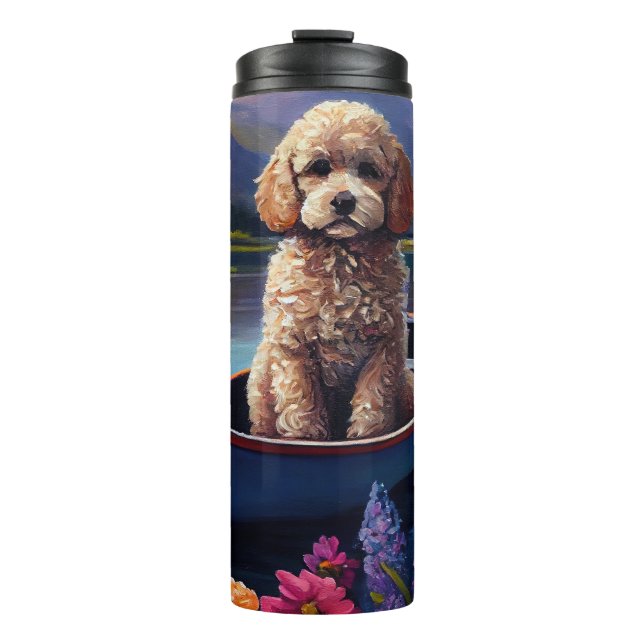 Poodle on a Paddle: A Scenic Adventure Thermal Tumbler (Front)