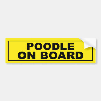Poodle on Board Bumper Sticker