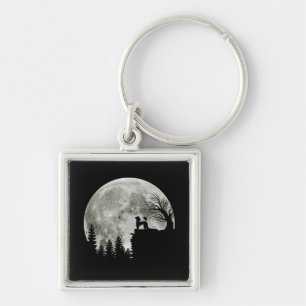 Poodle On Mountain Halloween Gift For Poodle Lover Key Ring