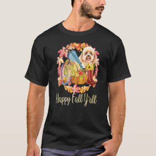 Poodle Owner Cute Toy Poodle Dog Happy Fall Y All T-Shirt