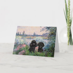 Poodle Pair (black) - By the Seine Card