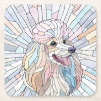 Poodle - pastel mosaic art