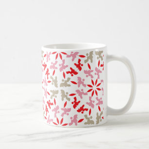 Poodle Pattern Illustration customisable Coffee Mug