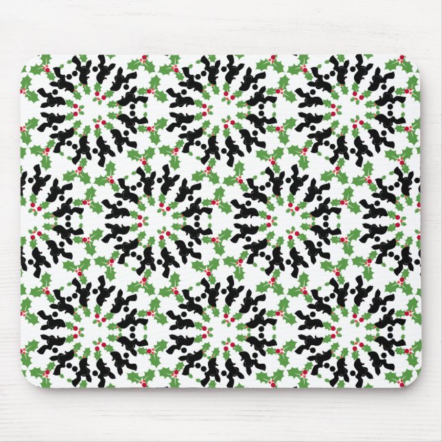 Poodle Pattern Illustration customisable  Mouse Pad (Front)