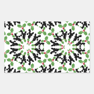 Poodle Pattern Illustration customisable  Rectangular Sticker