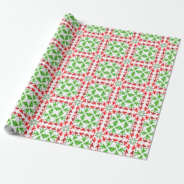 Poodle Pattern Illustration customisable  Wrapping Paper (Unrolled)