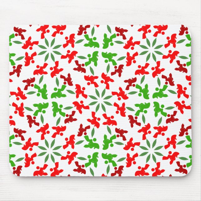 Poodle Pattern Illustration customizable  Mouse Pad (Front)